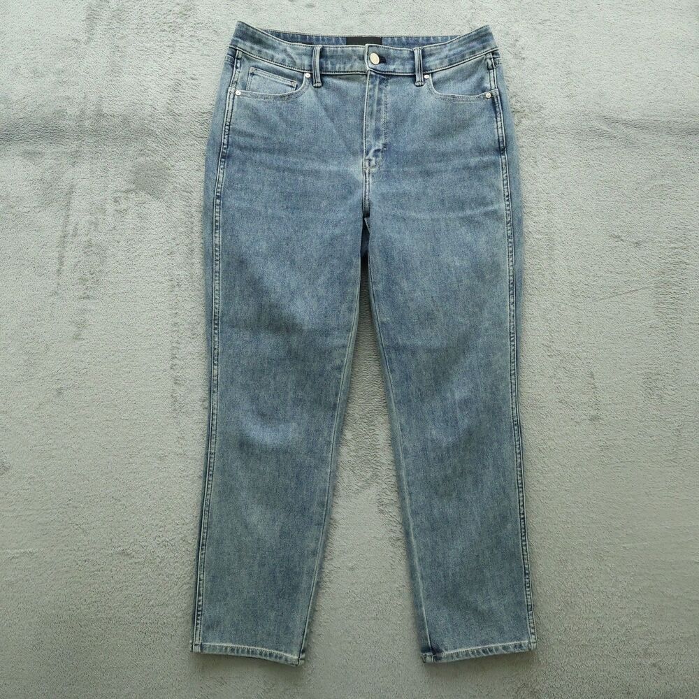 WHBM Jeans Womens Size 8 Blue High-Rise Straight Sculpt Denim 27" Inseam Stretch